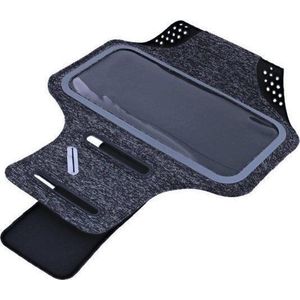 Ntech Sportarmband Fabric/Stof Geschikt voor iPhone 11 - Zwart/Grijs