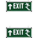 LED Noodverlichting Exit - 2 Pack - Rabonta Omhoog - Hangend - 3W