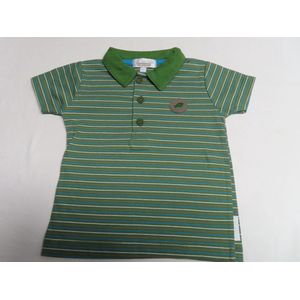 Poloshirt - Korte mouwen - Jongens - Groen , turquoise, wit , taupe - Gestreept - 1 jaar 80
