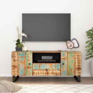 - The Living Store TV-meubel - Serie [NAAM] - TV-meubel - 105x33.5x46cm - Massief gerecycled hout
