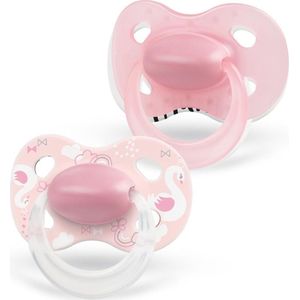 Medela Baby Fopspeen Original Hoge acceptatie orthdontisch ergonomische vorm - Powdery Pink - 6-18 maanden - 2 stuks