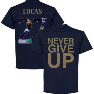 Never Give Up Spurs Lucas 27 Gallery T-Shirt - Navy/ Goud - S