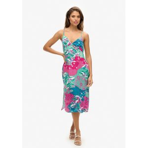 Superdry - Halflange cami-slipjurk met print - Dames - Jurken