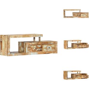 vidaXL TV-meubel Klassieke stijl - Massief gerecycled hout - 120 x 30 x 40 cm - Kast