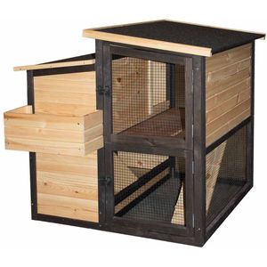duvoplus Woodland Design kippenhok Cackleberry Cabin 98x111x95cm houtkleurig