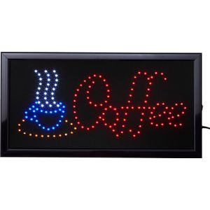 Led bord - Led sign – Coffee - 50 x 25cm - Led verlichting - Bar Decoratie - Light box - led borden - Decoratie - LED - Led decoratie - Cave & Garden