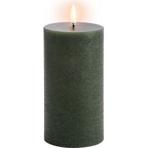 Uyuni led-kaars Rustic 7,8 x 15cm olive green