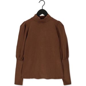 My Essential Wardrobe Elle Ls Puff Blouse Truien & vesten Dames - Sweater - Hoodie - Vest- Bruin - Maat XL