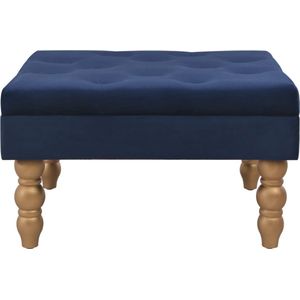 vidaXL Kruk - Fluweel - Marineblauw - 60x60x36 cm Poef - Velvet Stoel - Kruiken - Lounge Meubels - Blauwe Meubels