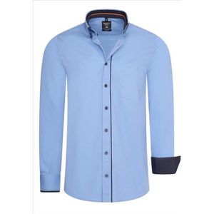 Rusty Neal - heren overhemd blauw - 11027