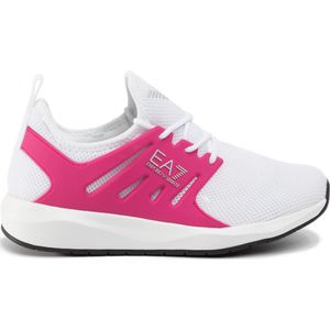 EA7 Emporio Armani - Dames Sneakers - Sportschoenen - X8X052 XCC57 M507 - Wit / Roze - Maat EU 41 1/3 (US 8)