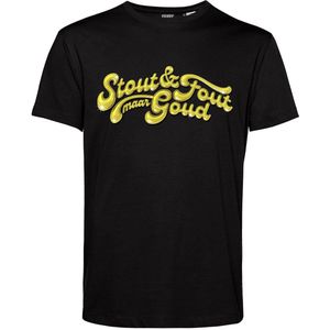 T-shirt Boog Stout & Fout maar Goud | Toppers in Concert 2025 | Stout & Fout maar Goud | Foute Party Shirt | Zwart | maat XS
