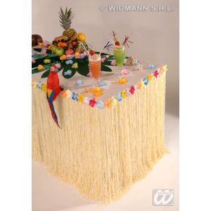 Widmann - Hawaii & Carribean & Tropisch Kostuum - Tafeldecoratie Hawaii Met Bloemen - Wit / Beige - Carnavalskleding - Verkleedkleding