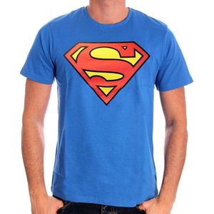 SUPERMAN - T-Shirt Blue Classic Logo (M)