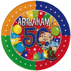 50 Jaar Abraham Knalfeest Borden - 8 stuks