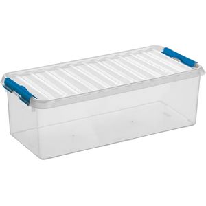 Sunware - Q-line opbergbox 9,5L transparant blauw - 48,5 x 19 x 14,7 cm