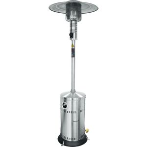 Hendi Terrasverwarmer Gas Staand - Professional - Verrijdbaar - Propaan/Butaan - 12,5kW - Ø77x(H)220cm