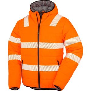 Result Recycled Ripstop Padded Safety Jacket RT500 - Fluorescent Orange - L