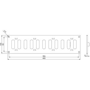 Metalen rooster verstelbaar 300x300 gegalvaniseerd - MR3030RZn