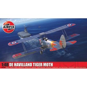1:48 Airfix 04104A De Havilland DH 82 Tiger Moth - Propeller Vliegtuig Plastic Modelbouwpakket