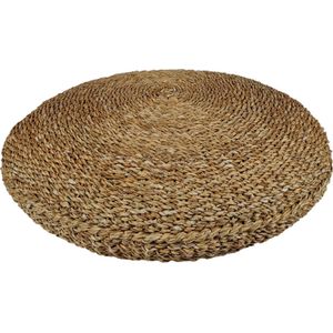 Home&Styling - Poef - rond - Ø58x20 - cm - zeegras - naturel