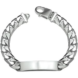 The Jewelry Collection For Men Graveerarmband Gourmet Plaat 11 mm - Zilver