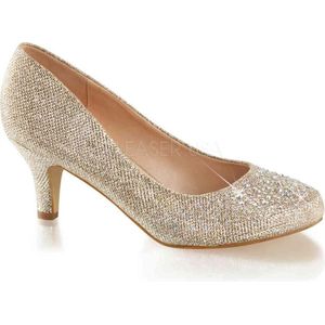 EU 38 = US 8 | DORIS-06 | 2 1/2 Kitten Heel, Pump Embellished w/RS Glitt