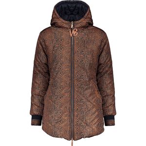 Nobell' Meisjes Reversible winterjas - Leather Brown - Maat 110/116