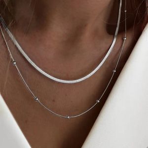 Bovista Ketting - Dames - Staal - Nep zilver - Met Hanger - Set - Staal