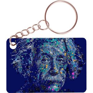 Sleutelhanger 6x4cm - Einstein - Symbolen Natuurkunde