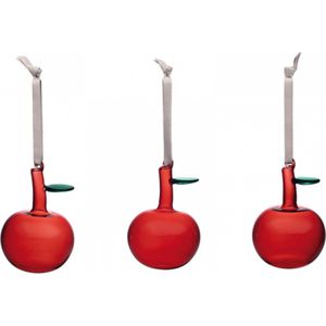 Iittala Glazen appel rood set van 3