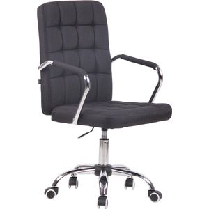 Bureaustoel - Bureaustoel voor volwassenen - Design - In hoogte verstelbaar - Stof - Zwart - 56x60x103 cm
