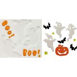 Horror gel raamstickers Spoken - 2x vellen - Halloween thema decoratie/versiering