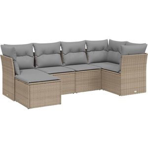 vidaXL-6-delige-Loungeset-met-kussens-poly-rattan-gemengd-beige