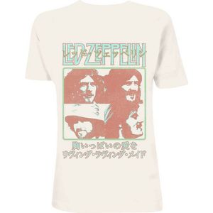 Led Zeppelin - Japanese Poster Heren T-shirt - XL - Creme