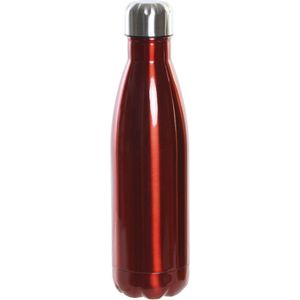 RVS thermos waterfles/drinkfles rood met schroefdop 500 ml - Sportfles - Thermosfles