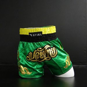 Stiel Muay Thai Short- Broekje - Groen / Geel / Goud - M