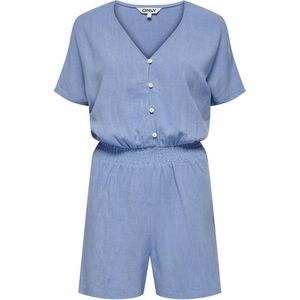 ONLY ONLSIESTA S/S LINEN BL PLAYSUIT PNT Dames Jumpsuit - Maat S