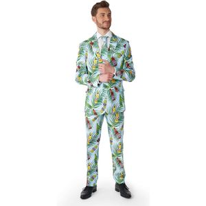 Suitmeister Tropical Beers - Zomers Tropische Outfit Heren Pak - Carnaval En Halloween Kostuum - Blue - Maat XXL