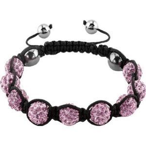 Fako Bijoux® - Armband - Disco Dots - Classic - Roze
