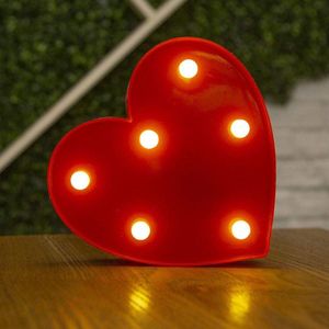 Lichtgevend Hartje - 22 cm - Rood - LED