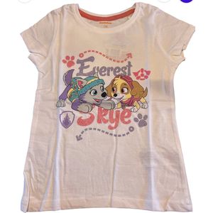 Paw Patrol Meisjes Shortama Skye en Everest Wit Maat 110