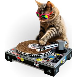 Suck UK Kat Krabben Huisdier Speelgoed Kartonnen Patenspeler & DJ-Mixer