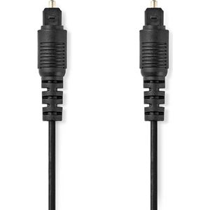 Nedis Optische Audiokabel - TosLink Male - TosLink Male - 2.00 m - Rond - PVC - Zwart - Doos