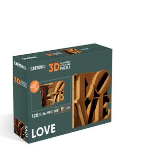 CARTONIC-3D puzzel- LOVE-3D puzzel- Speelgoed- Puzzel-DIY- Creatief- Karton- Kinderen en volwassen- 3D- puzzel