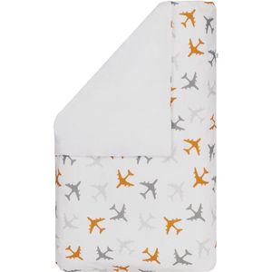 BINK Bedding Dekbedovertrek Planes Oker 80 x 60 cm (zonder sloop)