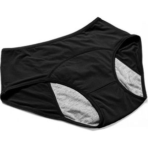 3 Lekvrije Menstruatie ondergoed slipjes - S (period panties) - Zwarte Onderbroek met absorptie