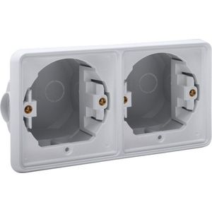 Niko New Hydro - 2-voudig Inbouwdoos Grijs 700-75000