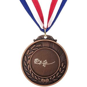 Akyol - bloem medaille bronskleuring - Liefde - bloemist - cadeau - bloemenwinkel - roos
