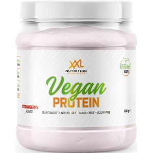 XXL Nutrition - Vegan Protein - Eiwitshake, Erwten Eiwit Isolaat - Eiwitpoeder, Proteïne - 100% Natuurlijk & Plantaardig - Aardbei - 500 gram